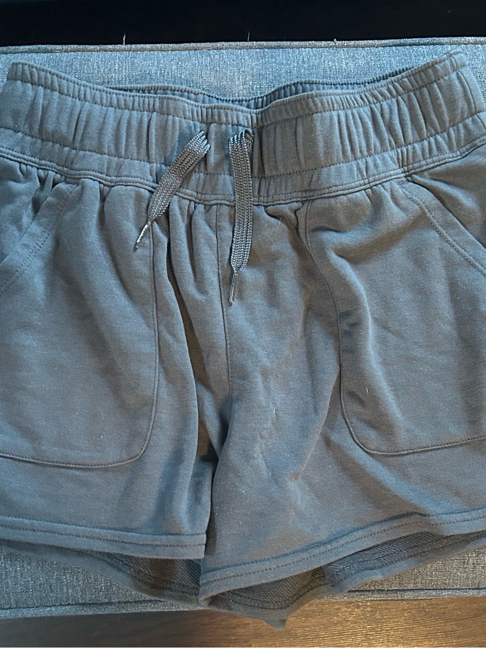 Reebok Women's Charcoal Drawstring Athletic Shorts